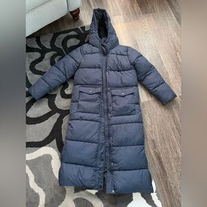 NEW Long Navy Puffer Coat